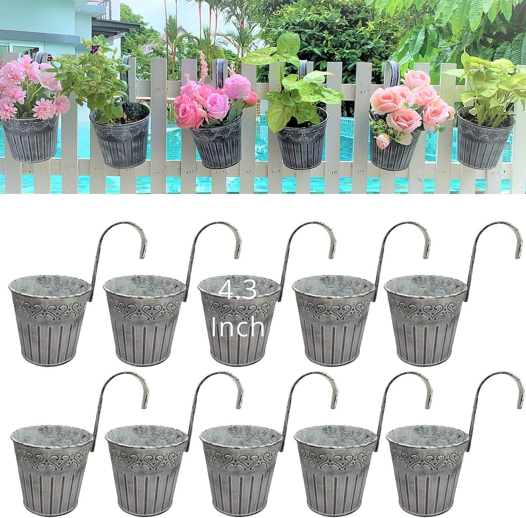 Metal Railing Planters