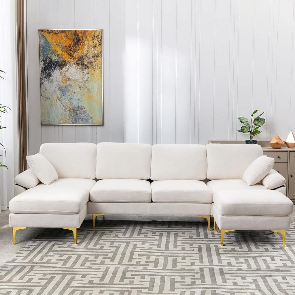 Ottoman And Pillows for Living Room