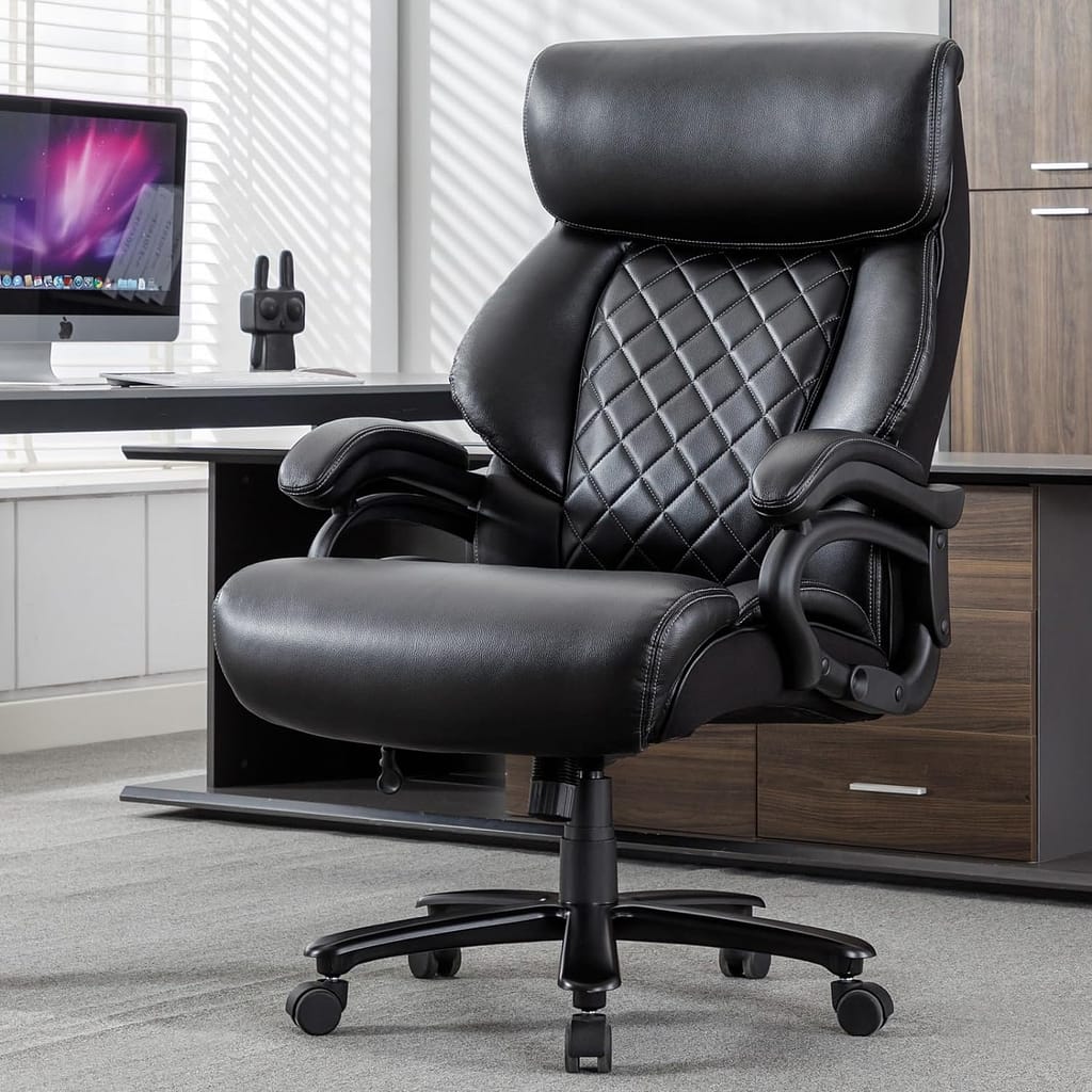 High Back Office Chair Brown