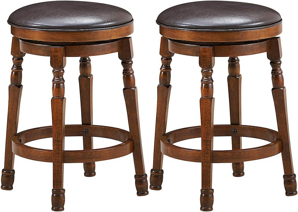 Leather Swivel Counter Stools