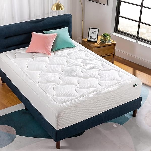 ZINUS 12 Inch Cloud Memory Foam Mattress, Queen, Fiberglass Free, Pressure Relieving, Mattress in A Box, CertiPUR-US Certified, White