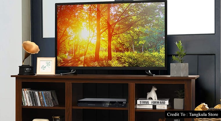 dark wood tv stand
