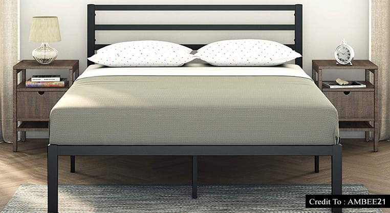 heavy duty metal bed frame king