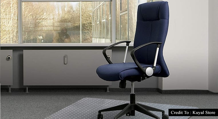 office chair on carpet