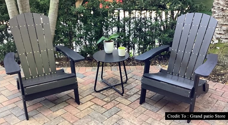 a black outdoor table