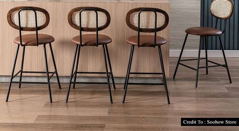 Faux Leather Counter Stools
