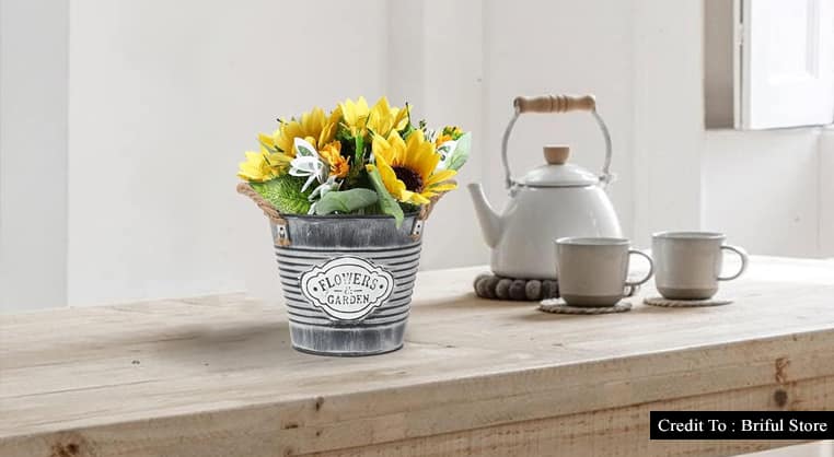 metal planters outdoor