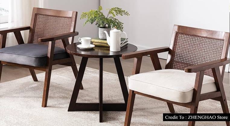 wood frame accent chair