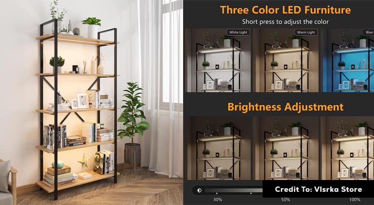 Open Shelves Bookcase