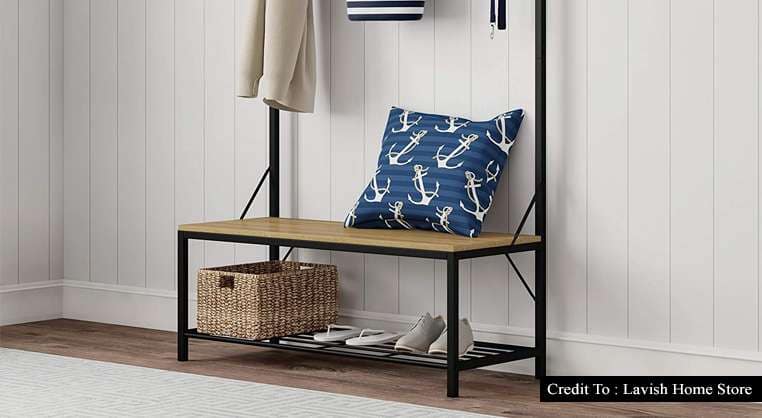 entryway bench with storage and hooks