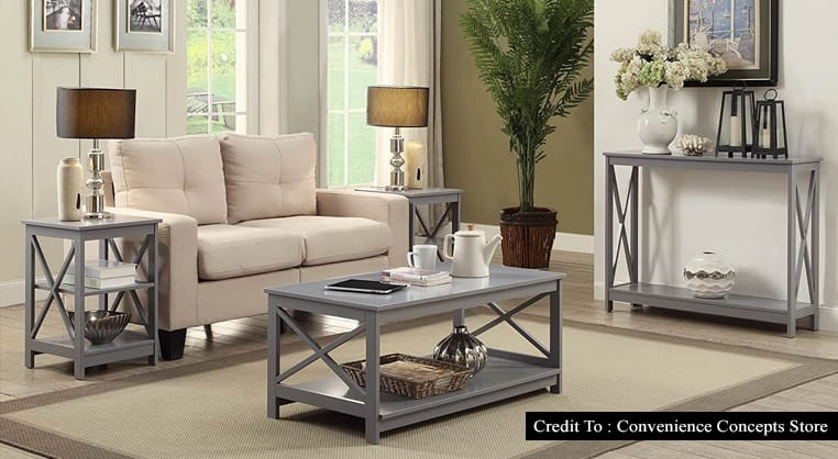 gray end table