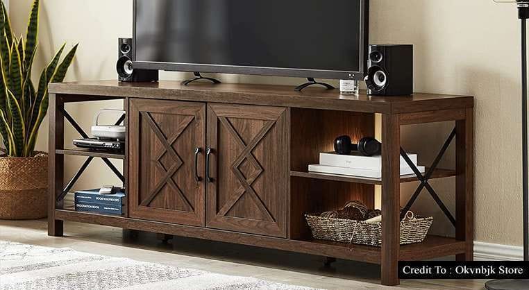Metal And Wood Tv Stand