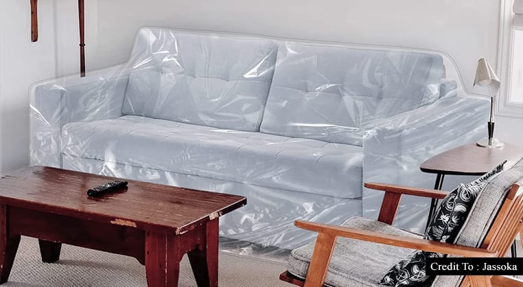 plastic couch cover