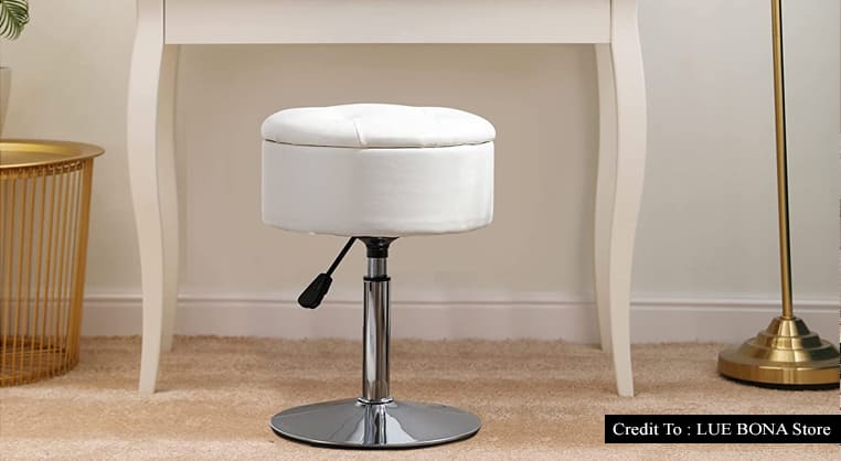 vanity stool with storage
