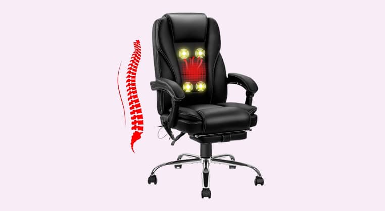Heated massage office chair