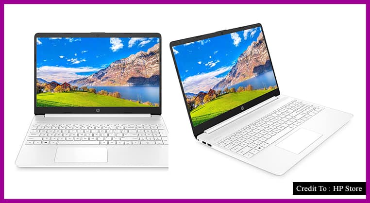 white hp laptop