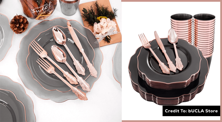Black Disposable Plates