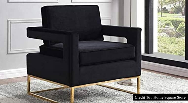 black gold accent chair