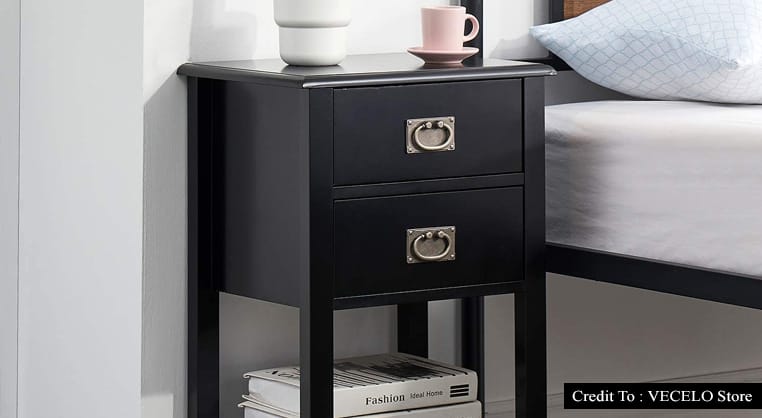 black nightstand set