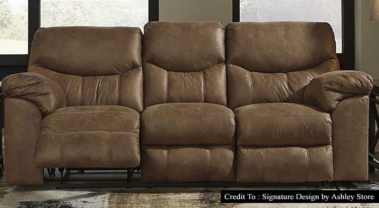 faux leather reclining sofa