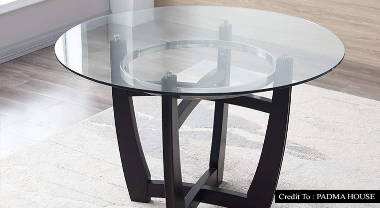 glass top dining tables with wood base