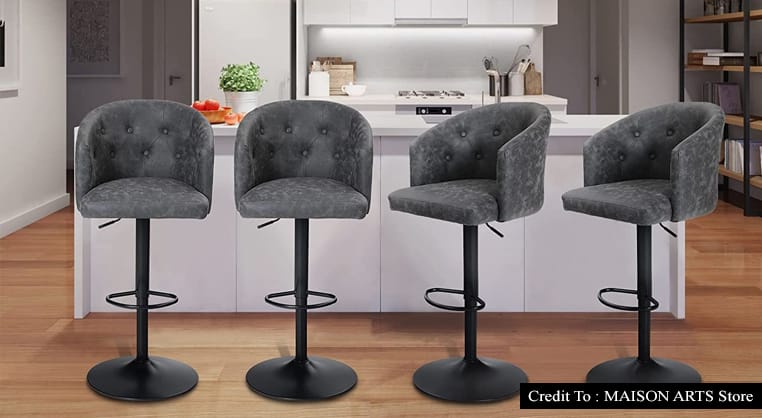 grey bar stools with backs
