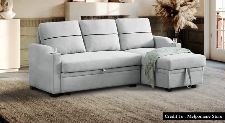 l shaped couch with bed
