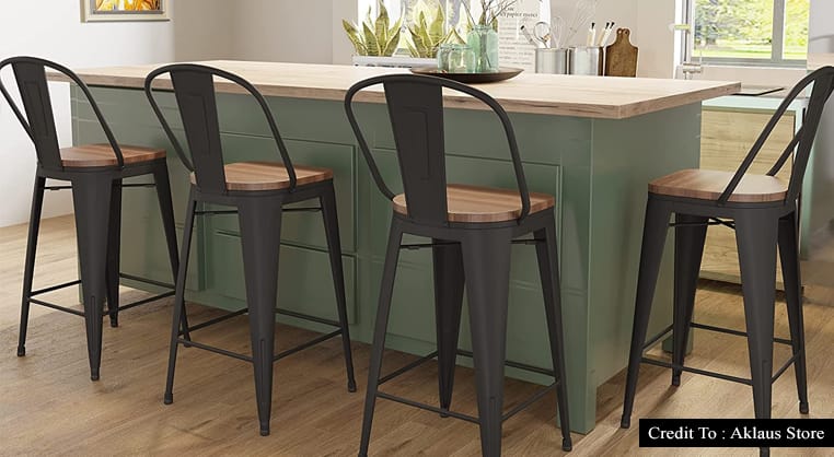 metal bar stools with backs