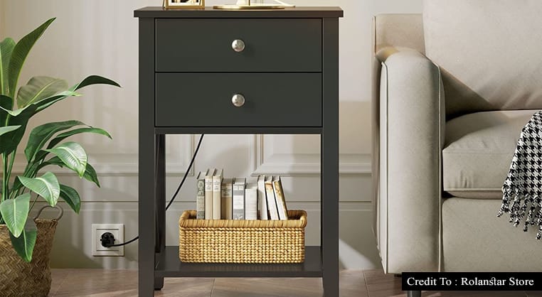 nightstand with outlet