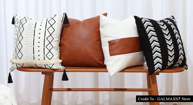 pillows for leather couch