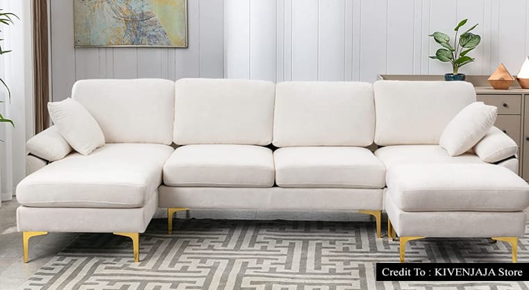 white l shaped couch