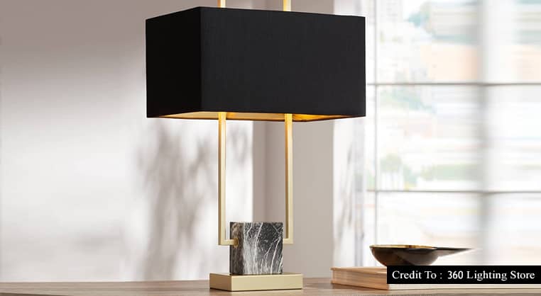 black and gold table lamp