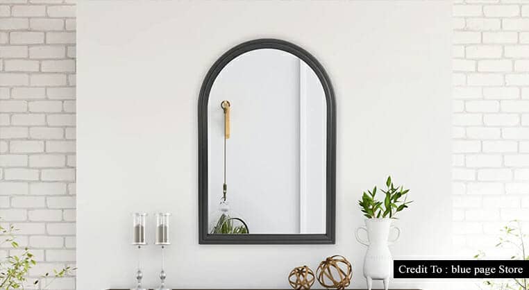 black arched mirror