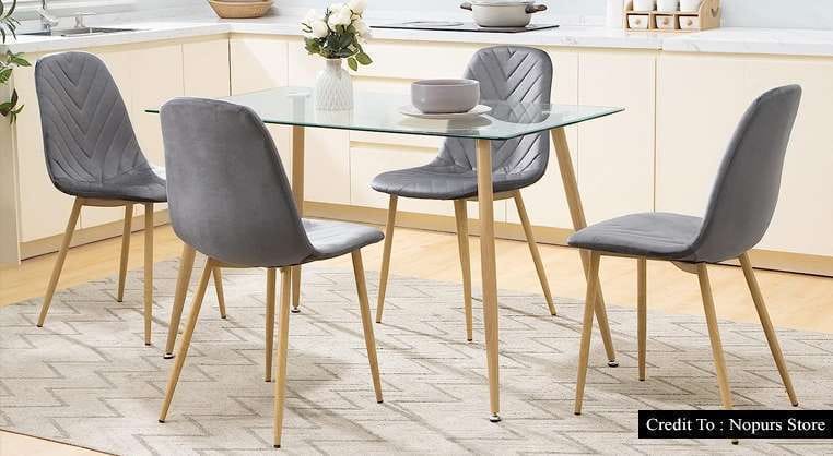 Black Round Dining Table For 4