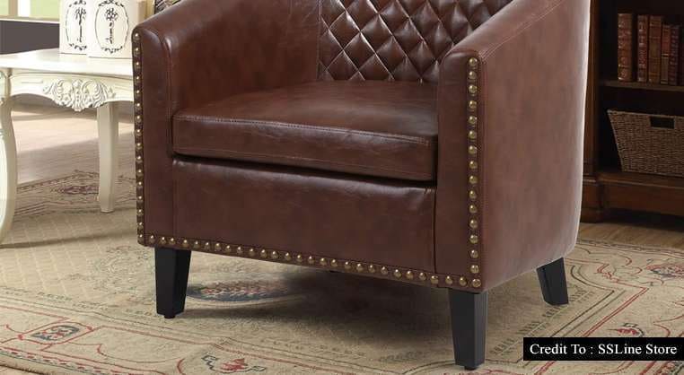 Brown Leather Arm Chair