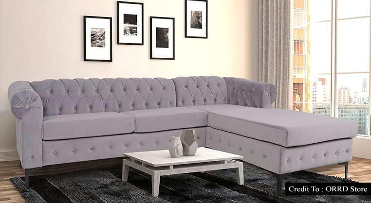 Chesterfield Sofa Couch With Chaise