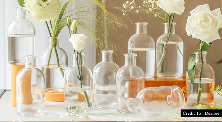 clear bud vases