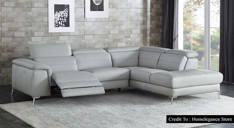 Grey recliner sofa