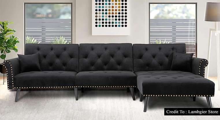 L Shaped Couch with Recliner