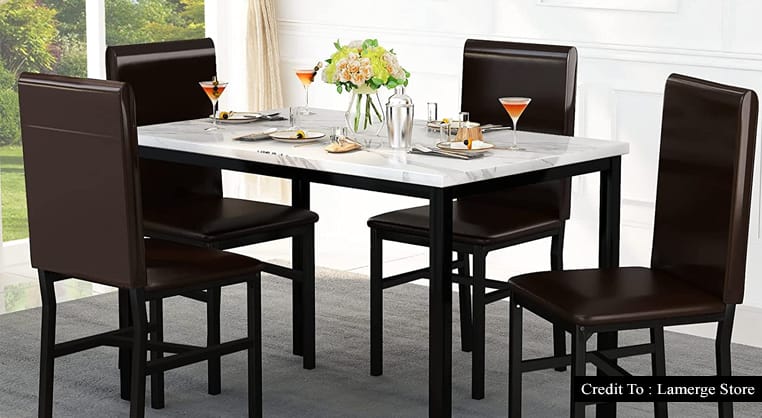 Marble Dining Table Set For 4