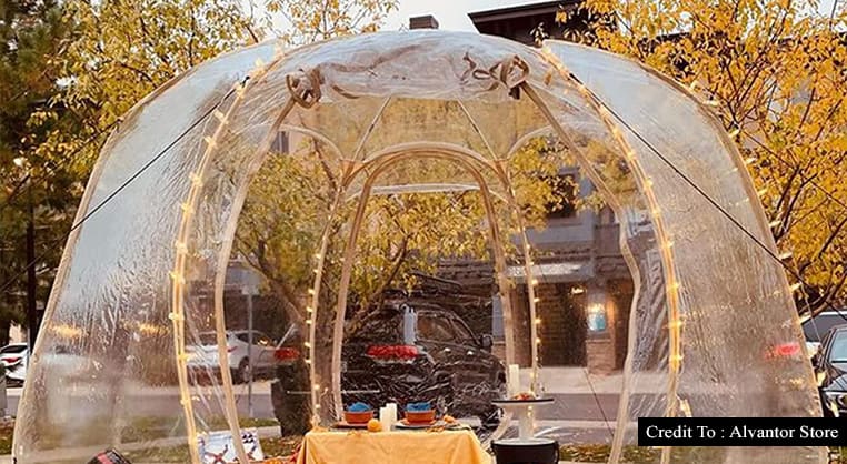 Pop up bubble tent