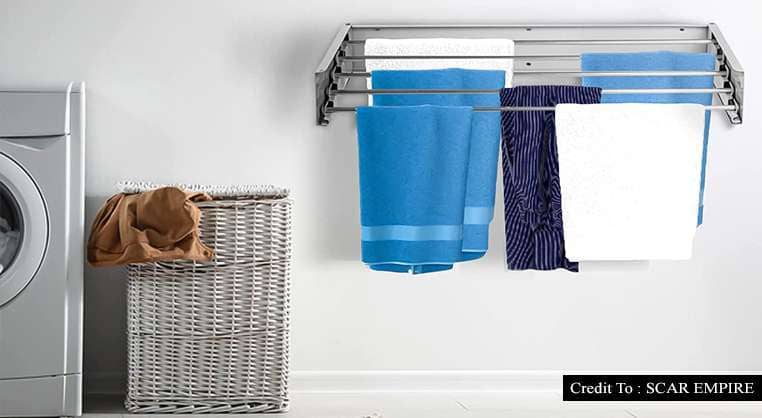 wall mount laundry rack