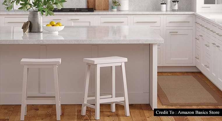 white wood counter stools