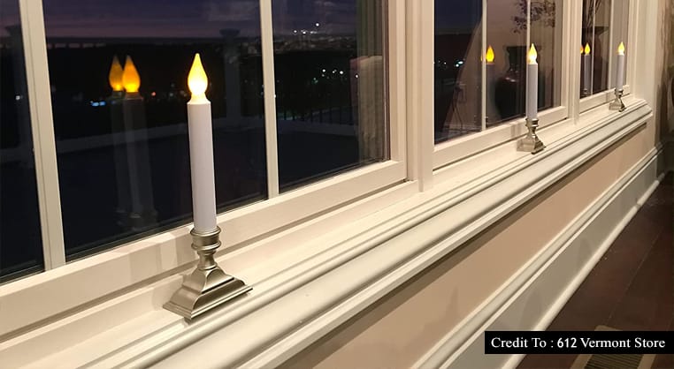 window candles with timers
