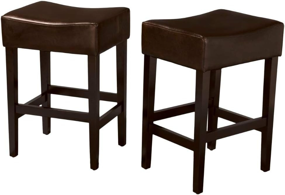 Brown Leather Counter Stools